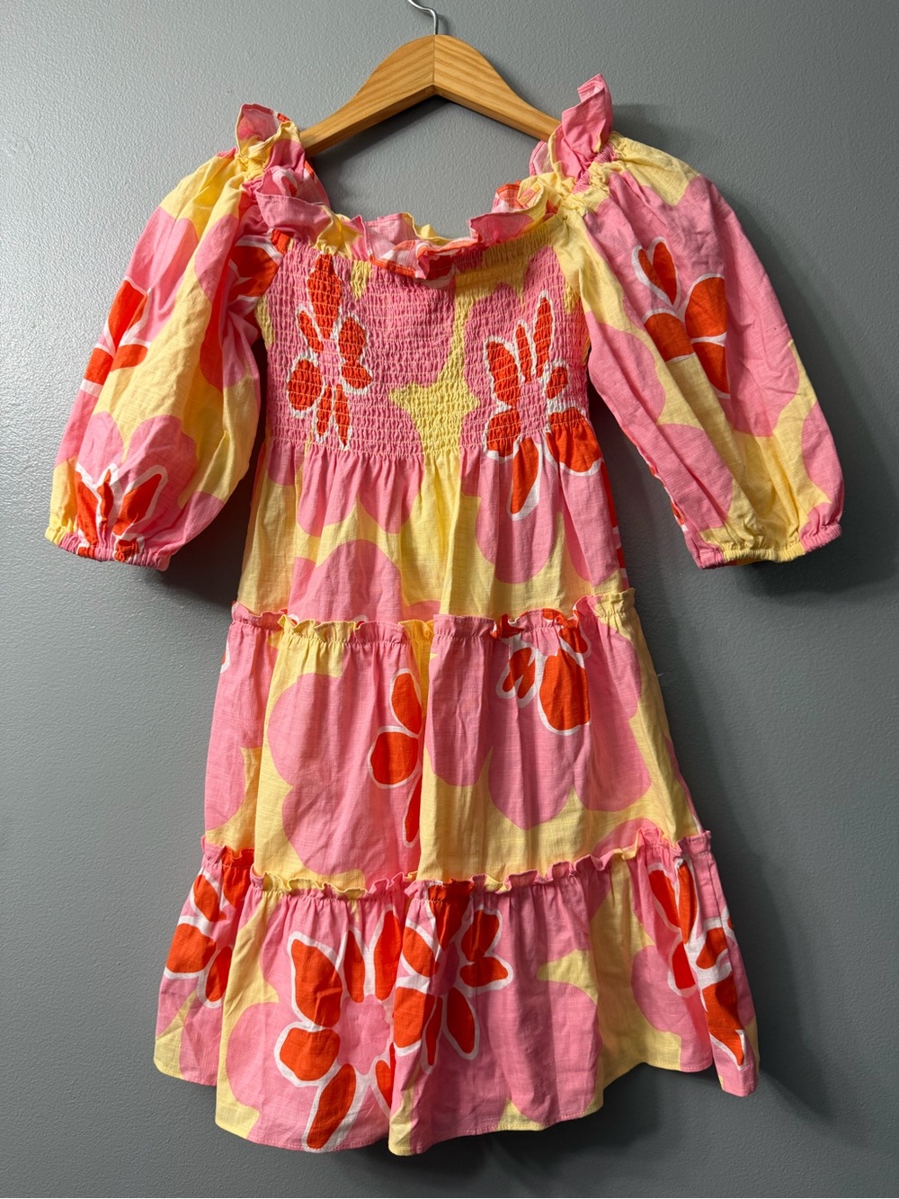 Sabo Jaia off the shoulder flower  print mini dress  xs